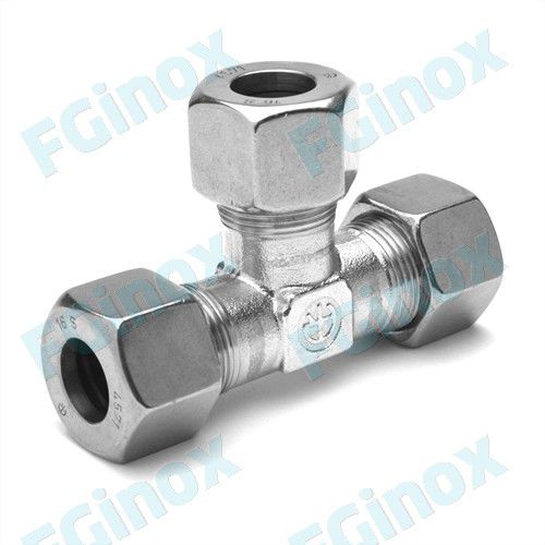Conexão hidráulica - TES12 - FG INOX - de roscar / com anel de corte / em T