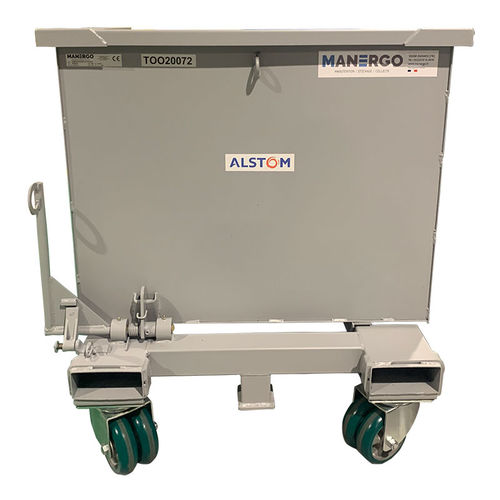 Caçamba basculante para resíduos - BBA500R-4221 - MANERGO - para empilhadeira / com rodas / automática