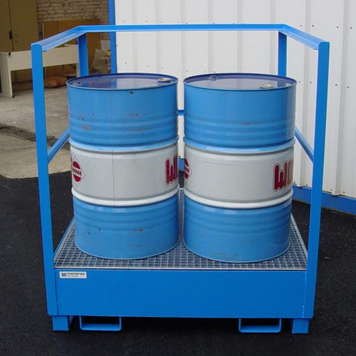 Bacia de contenção 2 tambores - PROTEC-BOX - MANERGO - 4 tambores / 1 tambor / galvanizada