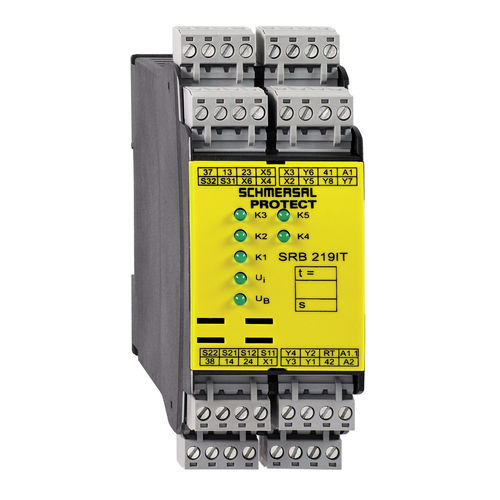 Relé de segurança de freio de emergência - SRB 219IT - SCHMERSAL - para barreira imaterial / para detector fotoelétrico / para trilho DIN