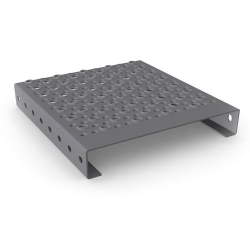 Grade de piso em alumínio - Formstep 04 - Meiser - em aço galvanizado / em aço inoxidável / em chapa perfurada