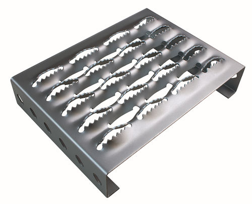 Grade de piso em chapa perfurada - Stepbloc D - Meiser - em aço galvanizado / em alumínio / em aço inoxidável