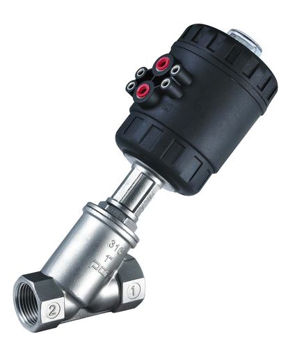 Válvula de pistão - DN15-DN50(CE/ISO/TS) - Zhejiang Kangsaite Valve Co., Ltd. - com acionamento pneumático / para líquidos alimentares e bebidas / de assento angular