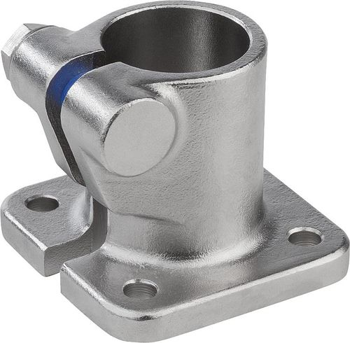 Conector para tubos redondos - 29010 - norelem - Éléments standard mécaniques - em aço inoxidável / com base para fixação no piso
