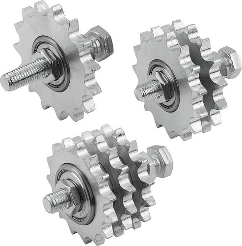 Roda dentada de corrente - 22281 - norelem - Éléments standard mécaniques - de dentes retos / flangeada / em aço