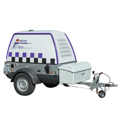 Lavadora de alta pressão a água quente - trail jet 15 300-24-70-d - falch gmbh - a diesel / montada em carreta / com reservatório