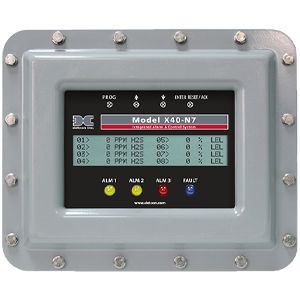 Central de detecção de gás multicanais - X40 - Teledyne Gas And Flame Detection - com display LCD / programável