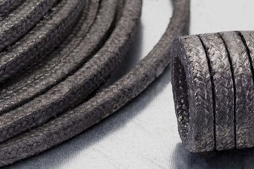 Gaxeta trançada em grafite - LATTYgraf 6118 - LATTY INTERNATIONAL - em fibra de carbono / com malha de Inconel / para válvulas