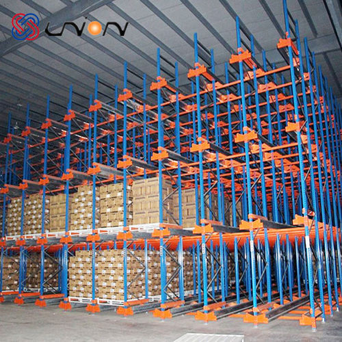 Sistema de armazenamento porta-paletes drive-in - ISO9001, ISO14001 | UN-DR0108 - Nanjing fuyuan technology co.,ltd - para cargas pesadas / em aço