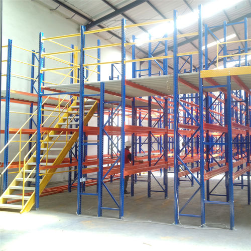 Mezanino industrial de vários andares - ISO9001,ISO14001 - Nanjing fuyuan technology co.,ltd - sobre prateleira de paletes / sob medida / com corrimão