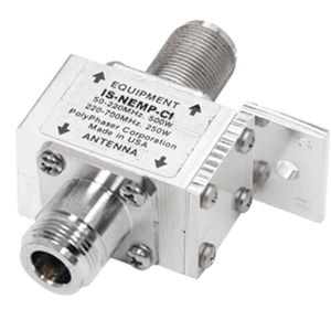 Dispositivo de proteção contra surtos de tipo 1 - IS-NEMP-C1-ME - PolyPhaser | Transtector - para cabo coaxial RF / para telecomunicações / com proteção NEMP