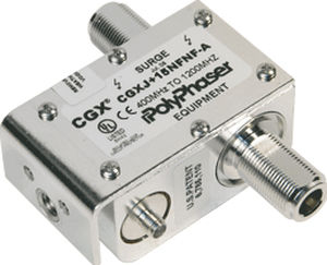 Dispositivo de proteção contra surtos de tipo 1 - CGXJ+15NFNF-A - PolyPhaser | Transtector - para aplicações de radiofrequência / para telecomunicações / em linha
