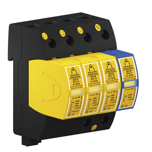Dispositivo de proteção contra surtos de tipo 2 - ATSUB-4P 15-300 TT - Aplicaciones Tecnológicas, S.A. - de tipo 3 / para fonte de alimentação / compacto