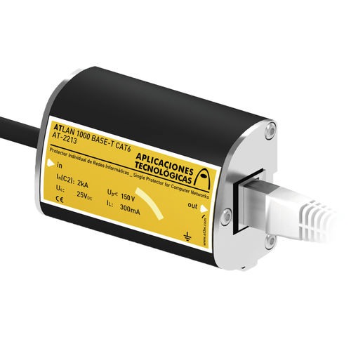 Dispositivo de proteção contra surtos para cabo Cat6 - ATLAN 1000 BASE-T CAT6 POE - Aplicaciones Tecnológicas, S.A. - para rede informática / RJ45 / CC