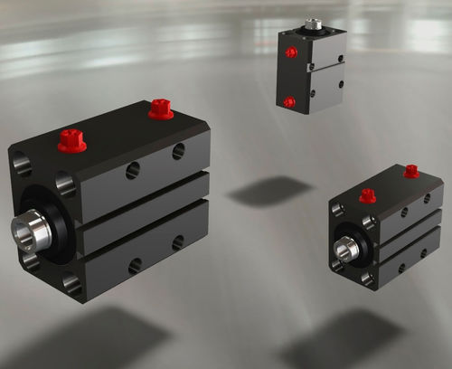 Cilindro de curso curto - CC series - Tecnofluid Engineering SrL - hidráulico / de pistão magnético / de dupla ação