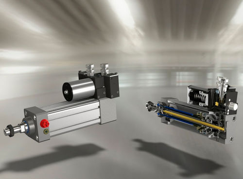 Cilindro hidropneumático - Tecnofluid Engineering SrL - de pistão / de dupla ação / em alumínio