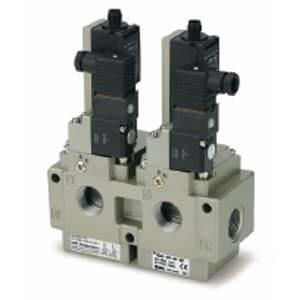Válvula direcional pneumática acionada por solenoide - VG342-X87 - SMC  - spool / de 3 vias / normalmente fechada