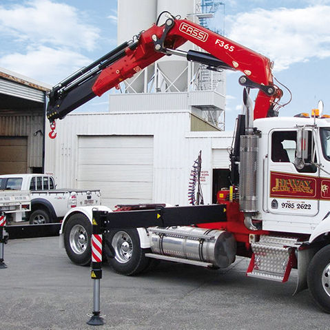 Guindaste para serviços pesados - F395 series - Fassi gru S.p.A - montado em caminhão / com lança / telescópico