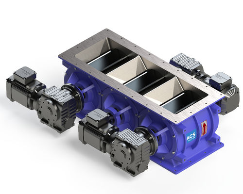 Válvula rotativa para transporte pneumático - 12" Multi-Port Series - ACS Valves - para material a granel / para produtos alimentares / para aplicações farmacêuticas