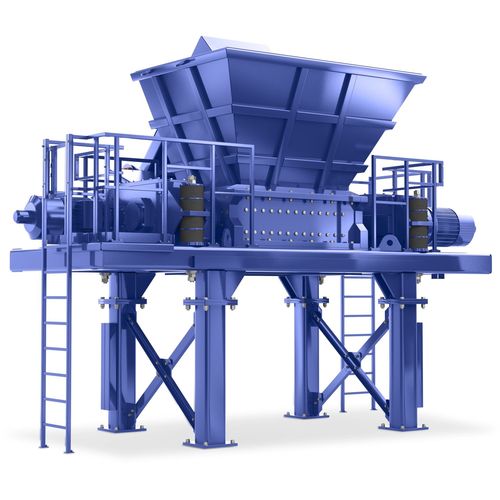 Triturador com cisalha rotativa - VR series - BHS-Sonthofen : Building Materials Machinery / Rec - de 2 eixos / para papelão / para resíduos sólidos e a granel