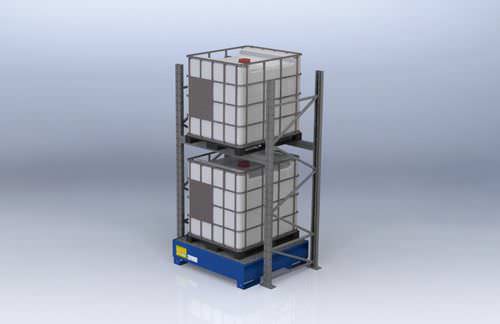 Sistema de armazenamento modular - 1 000 l | SCxCZ00 series - Morandin Contenitori Industriali - para contentor de líquidos / em aço / galvanizado