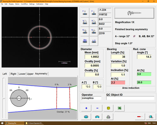 Software para controle de qualidade - Drawing Die - Conoptica as - de acompanhamento da produção / de produção / Windows