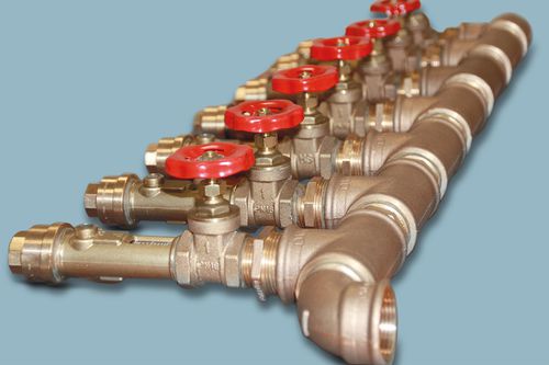 Distribuidor manifold multivias - Deltatherm Hirmer GmbH - em latão