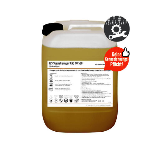 Detergente à base de água - WAS 10.500 - IBS Scherer - de vidro / de limpeza / de alto desempenho