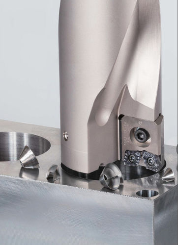 Broca com pastilhas intercambiáveis - HYBRIDTACMILL  - Tungaloy EUROPE - multiusos / de metal duro / helicoidal