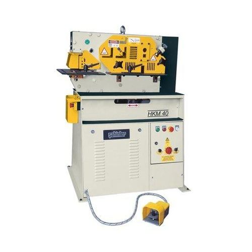 Tesoura puncionadeira semiautomática - HKM 40 - Sahinler Metal Makina End. A.S. - hidráulica / de barras / para chapas