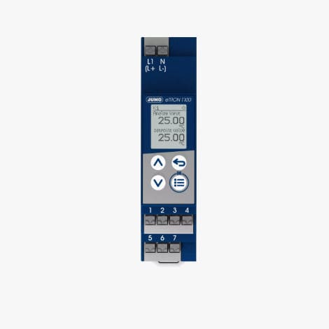 Controlador de temperatura eletrônico - eTRON T100 - JUMO Group - com display LCD / circuito único / PID