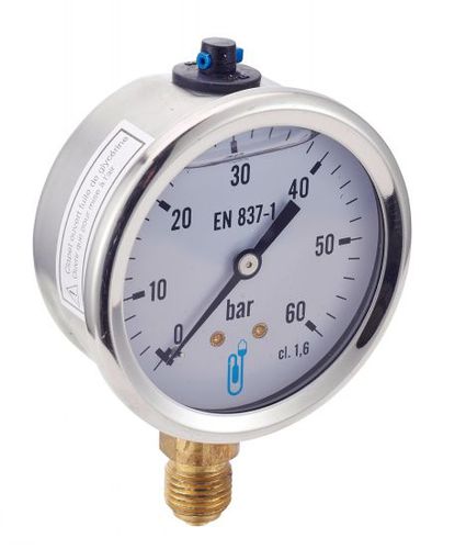 Manômetro absoluto - 7311 - BENE INOX - com mostrador analógico / com rosca / em aço inoxidável