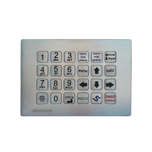 Teclado numérico 24 teclas - B734 - Joiwo Explosion Proof Science and Technology - embutido / em aço inoxidável / IP65
