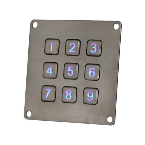 Teclado numérico 9 teclas - B861 - Joiwo Explosion Proof Science and Technology - de parede / metálico / IP65