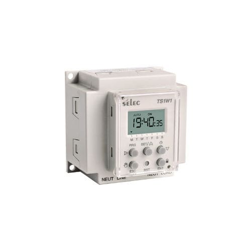 Interruptor horário digital - TS1W1-1-20A series - SELEC Controls Pvt. Ltd. - montagem sobre painel