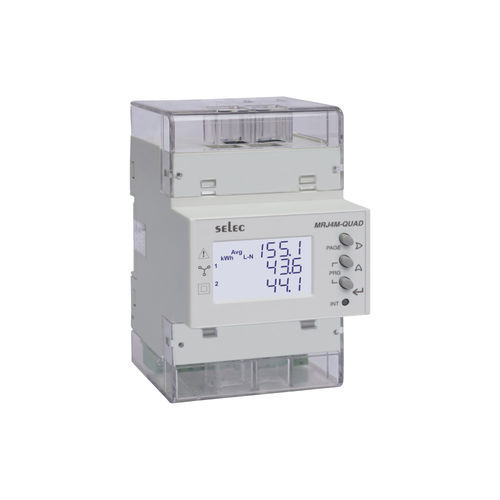 Multímetro digital - MRJ4M-QUAD - SELEC Controls Pvt. Ltd. - para trilho DIN / CAT I / de frequência