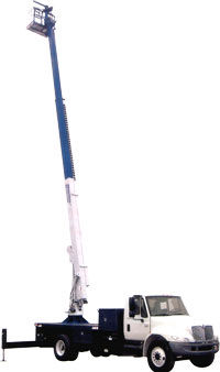 Plataforma telescópica montada em caminhão - SC62 - Manitex - elétrica