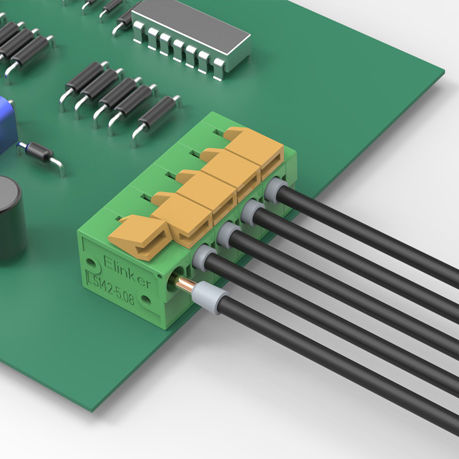 Borne para circuitos impressos - LS142R-5.08 series - Elinker Electric - de mola