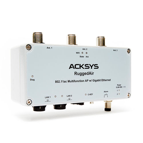 Ponto de acesso de wi-fi industrial - RuggedAir1000 - ACKSYS Communications & Systems - Wi-Fi / MIMO / PoE