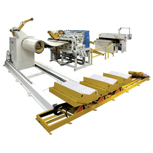 Linha de corte transversal para metais - DIMECO - CNC / com desbobinador / alimentada por bobina