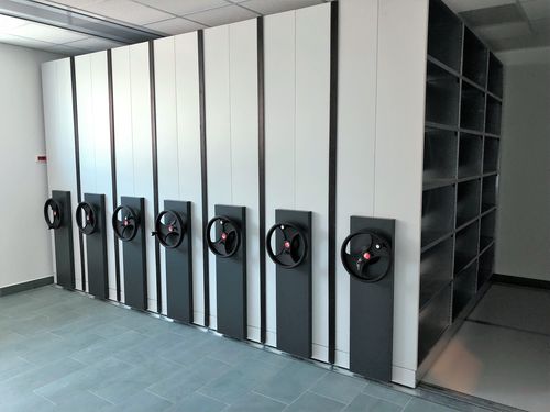 Sistema de armazenamento com prateleiras - MOBICLASS - ELECTROCLASS - móvel / para documentos / em aço galvanizado