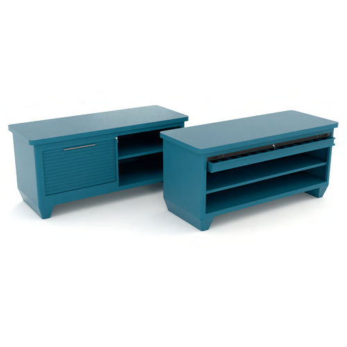 Bancada de trabalho em aço - 118 series - HECO - compacta / com gavetas / monobloco
