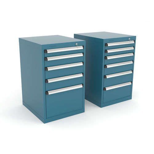 Armário de acondicionamento - 136 2 series - HECO - com pés / com 5 gavetas / metálico