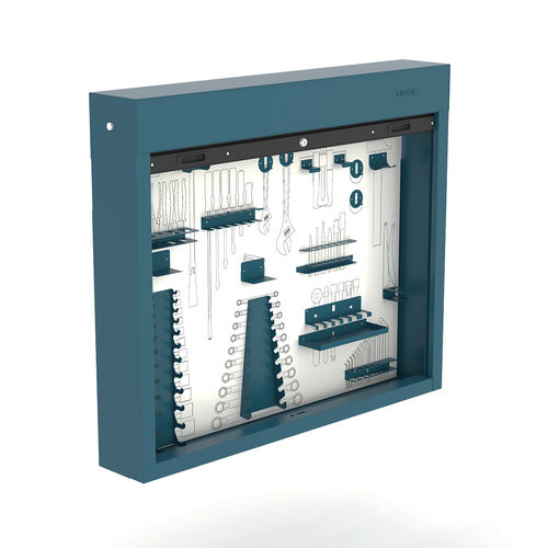 Armário de acondicionamento - 110 series - HECO - com pés / com portas persiana deslizantes / metálico