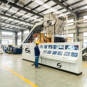 Linha de reciclagem de materiais plásticos - Changshu Shouyu Machinery Co.,Ltd - de metais / para alumínio / para refrigeradores