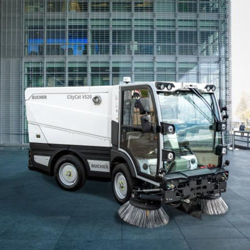 Varredeira com aspiração para montagem em veículo - CityCat VS20 - Bucher Municipal AG - com motor de combustão interna / para ambiente externo / com 3 escovas