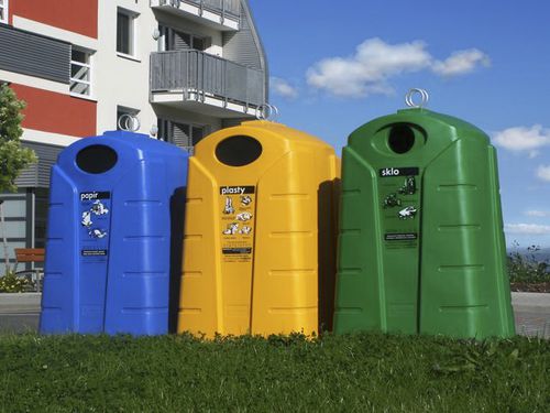 Contêiner de lixo em polietileno - KTS 1.5 - ELKOPLAST CZ - para reciclagem