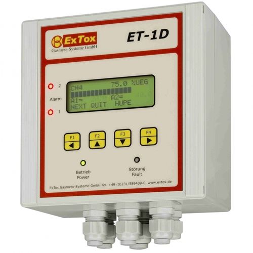 Central de detecção de gás com display LCD - ET-1D/A - ExTox Gasmess-Systeme - de parede / para fixação em trilho DIN / de gases tóxicos