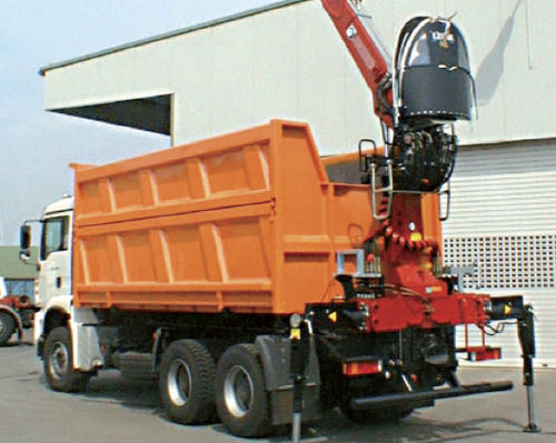 Caminhão grua - Hüffermann Transportsysteme GmbH  - com 3 eixos