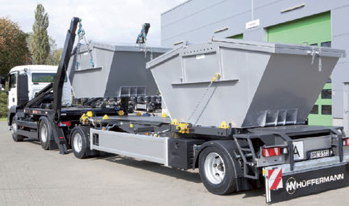 Carreta porta-contêiner - Flex  - Hüffermann Transportsysteme GmbH  - para equipamento industrial / com 2 eixos